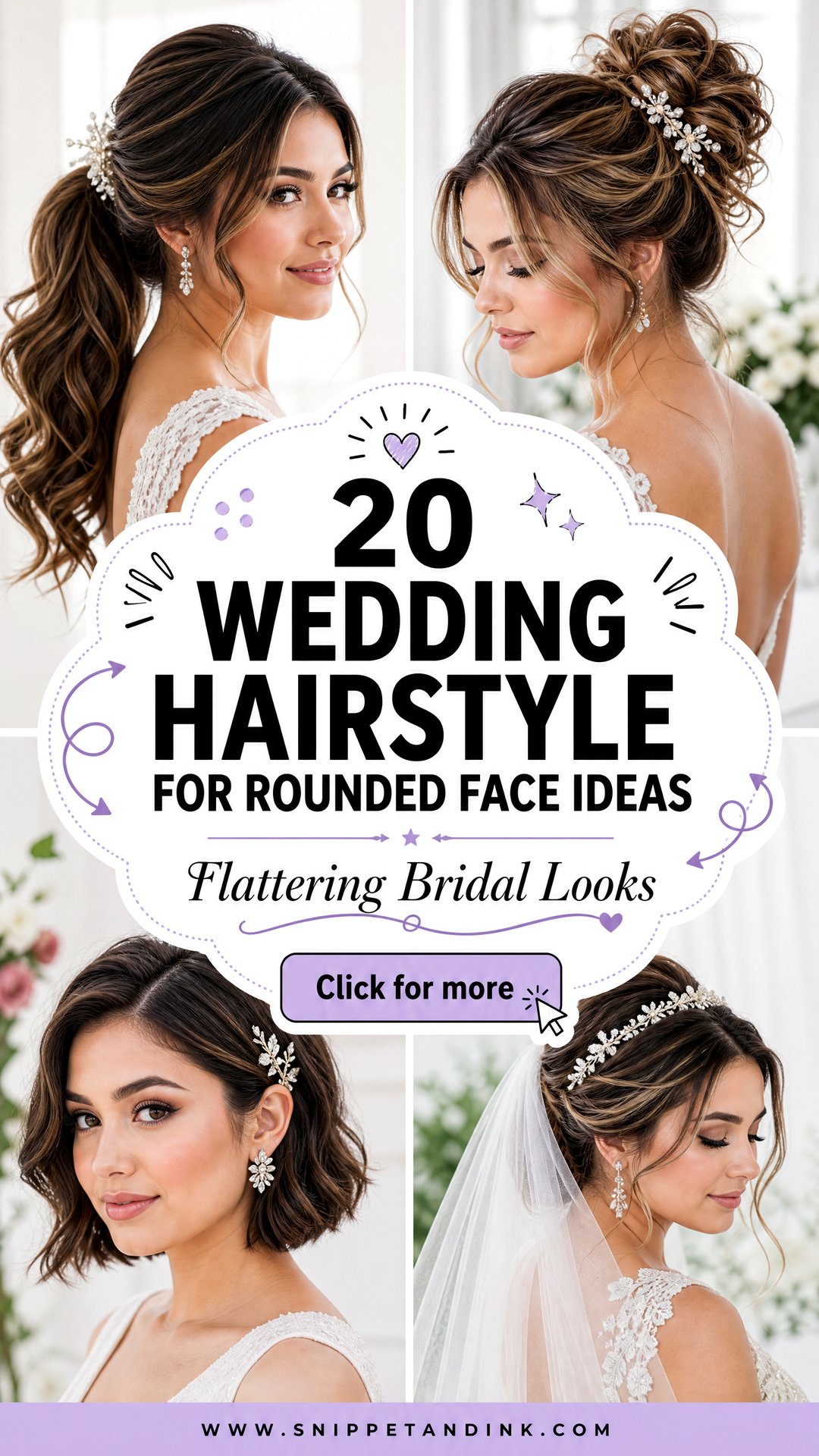 20 Wedding Hairstyle for Rounded Face Ideas That Flatter - 20 Wedding Hairstyle for Rounded Face Ideas That Flatter