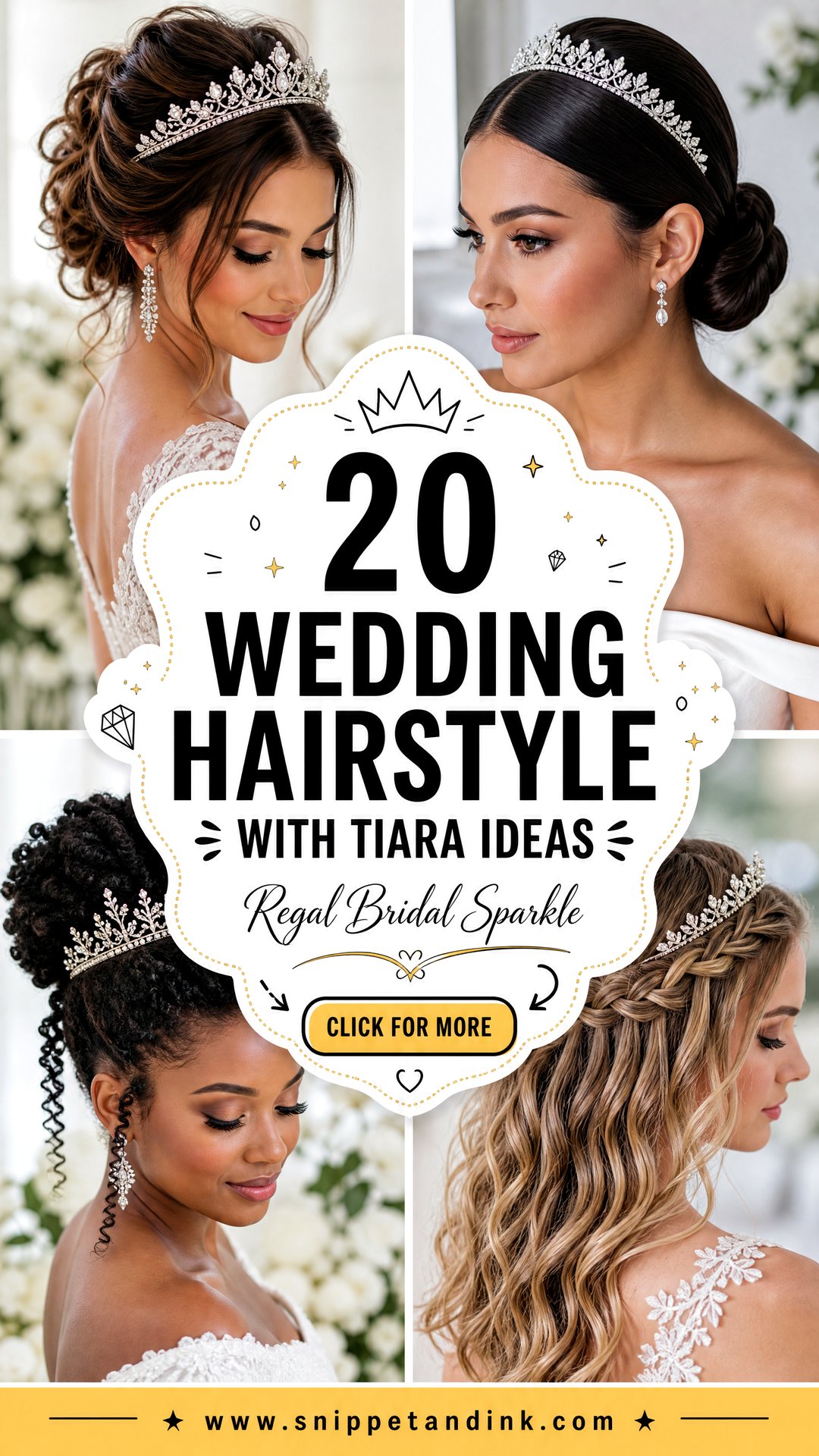 20 Wedding Hairstyle with Tiara Ideas for Regal Brides - 20 Wedding Hairstyle with Tiara Ideas for Regal Brides