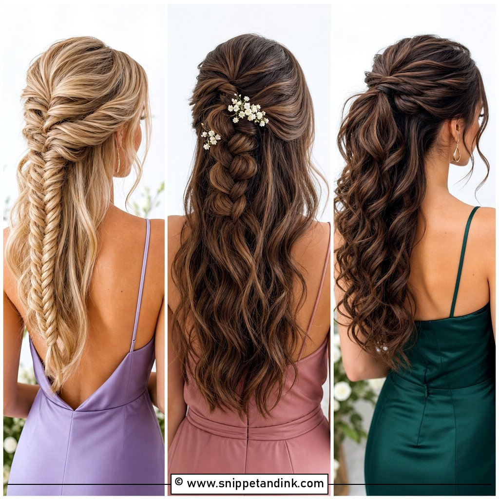 20 Wedding Hairstyles Bridesmaid Half Up for Chic Parties