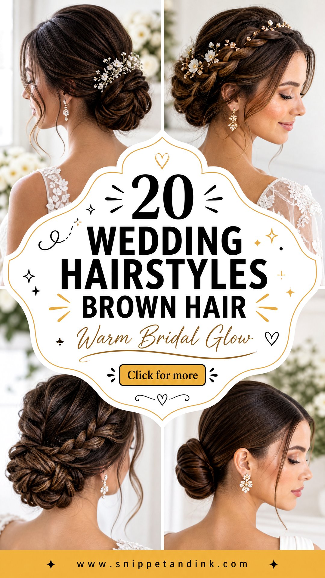 20 Wedding Hairstyles Brown Hair for Warm Bridal Glow - 20 Wedding Hairstyles Brown Hair for Warm Bridal Glow