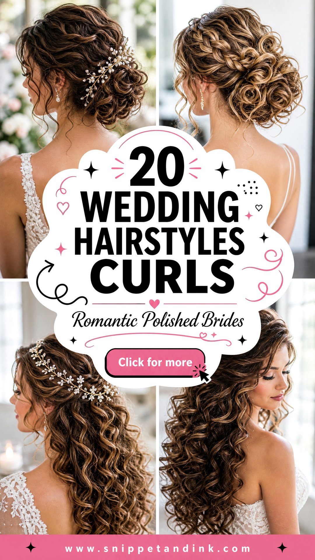 20 Wedding Hairstyles Curls for Romantic Polished Brides - 20 Wedding Hairstyles Curls for Romantic, Polished Brides