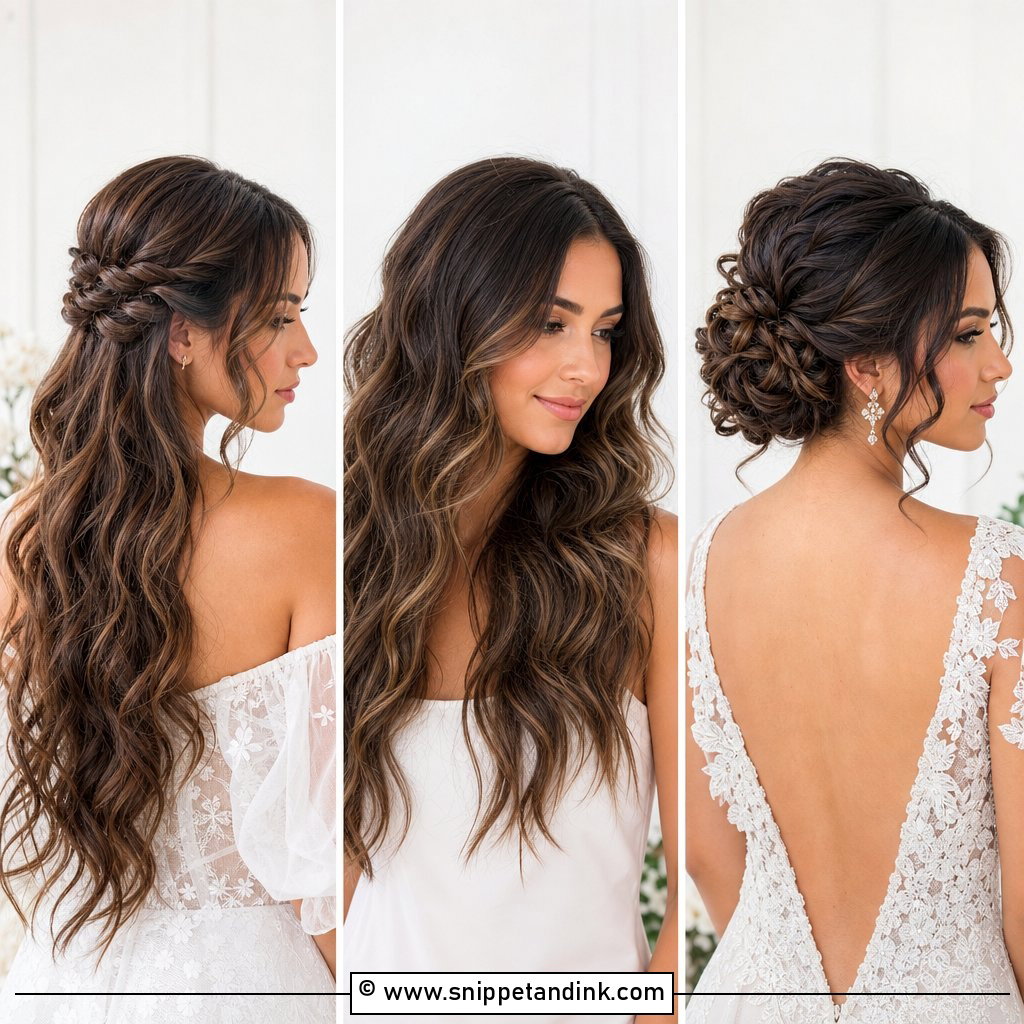 20 Wedding Hairstyles Dark Hair for Glossy Bridal Drama
