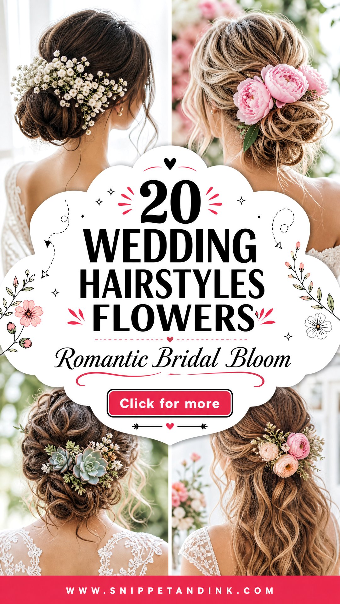20 Wedding Hairstyles Flowers for Romantic Bridal Beauty - 20 Wedding Hairstyles Flowers for Romantic Bridal Beauty