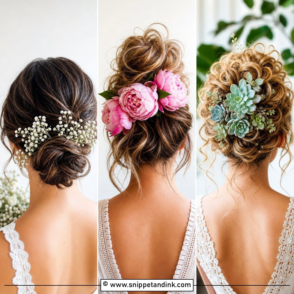 20 Wedding Hairstyles Flowers for Romantic Bridal Beauty