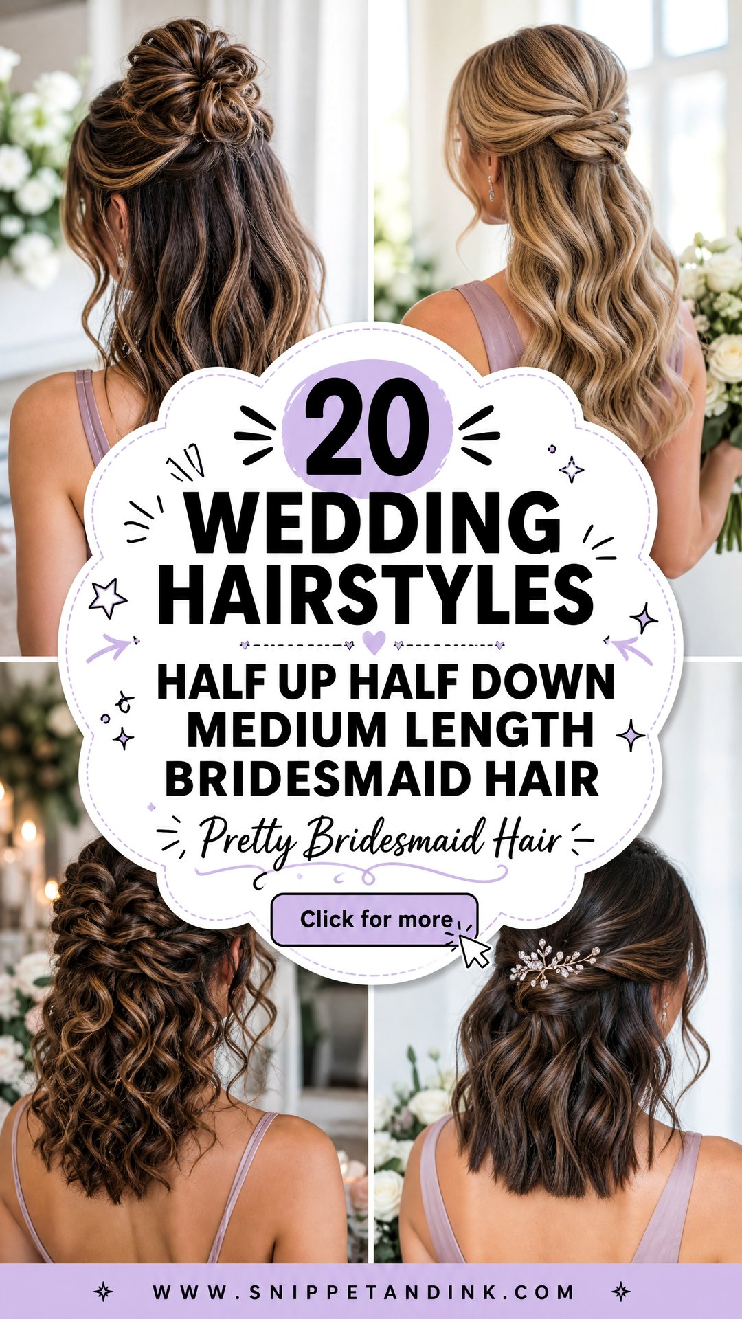 20 Wedding Hairstyles Half Up Half Down Medium Length Bridesmaid Hair - 20 Wedding Hairstyles Half Up Half Down Medium Length Bridesmaid Hair