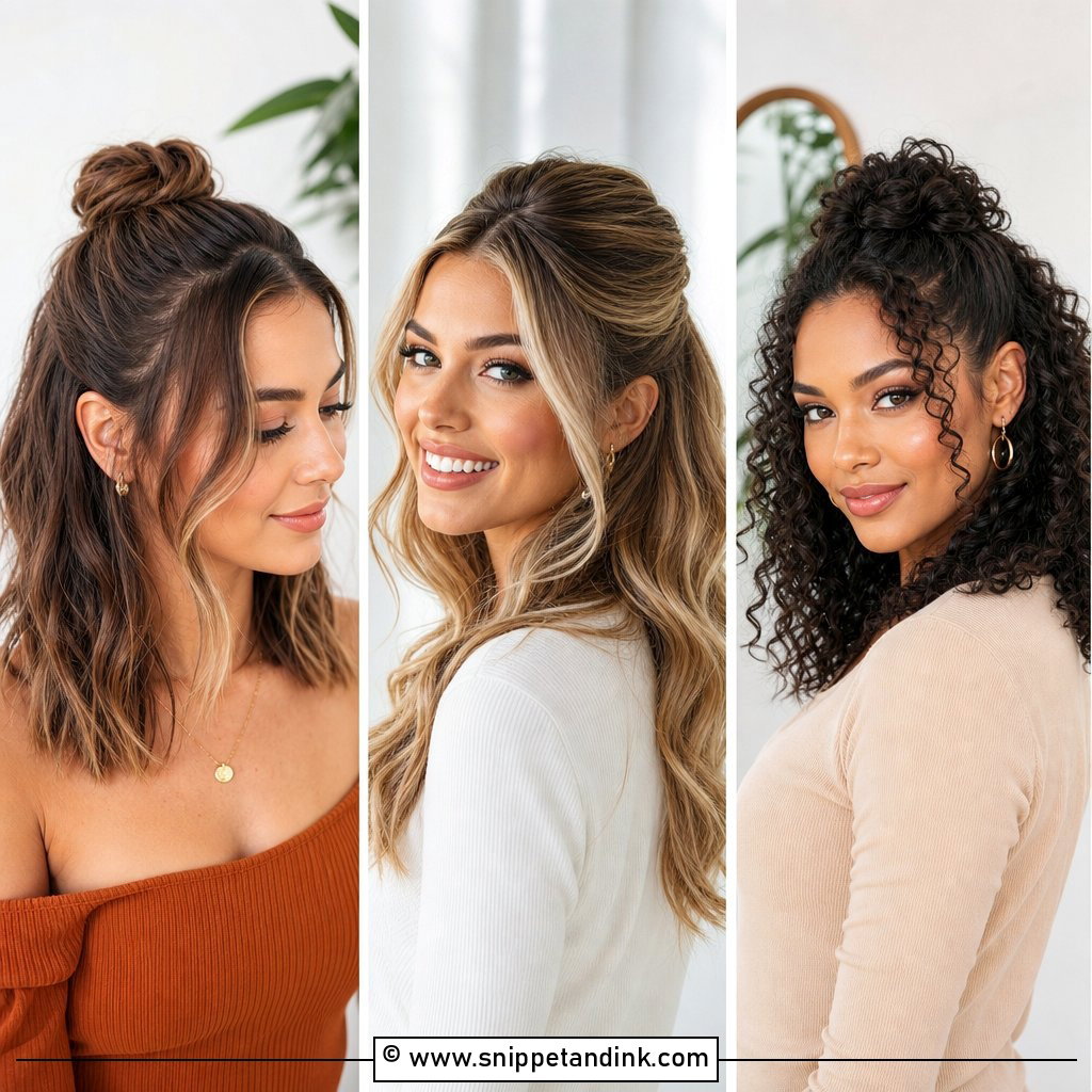 20 Wedding Hairstyles Half Up Half Down Medium Length Bridesmaid Hair