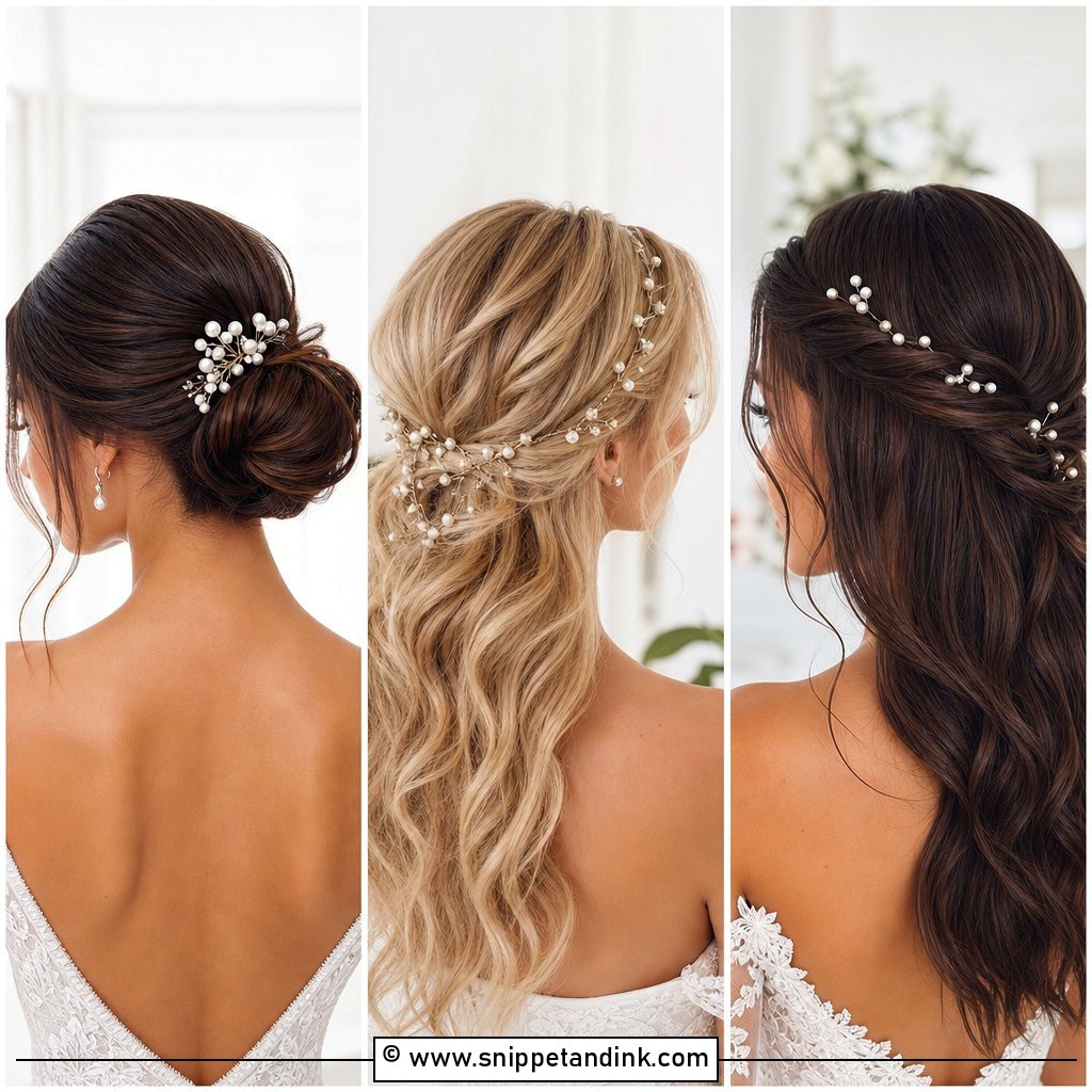 20 Wedding Hairstyles Pearls Elegant Bridal Hair Ideas