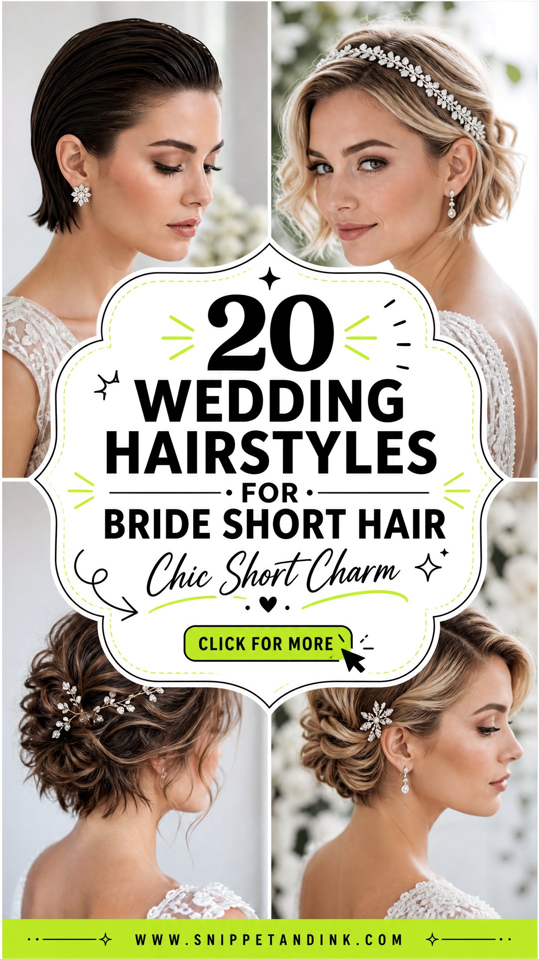 20 Wedding Hairstyles for Bride Short Hair With Chic Charm - 20 Wedding Hairstyles for Bride Short Hair With Chic Charm
