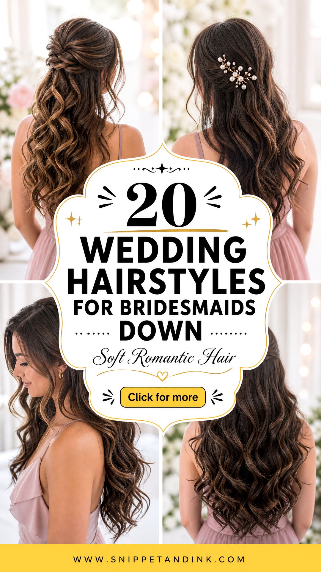 20 Wedding Hairstyles for Bridesmaids Down Soft Romantic Looks - 20 Wedding Hairstyles for Bridesmaids Down: Soft Romantic Looks