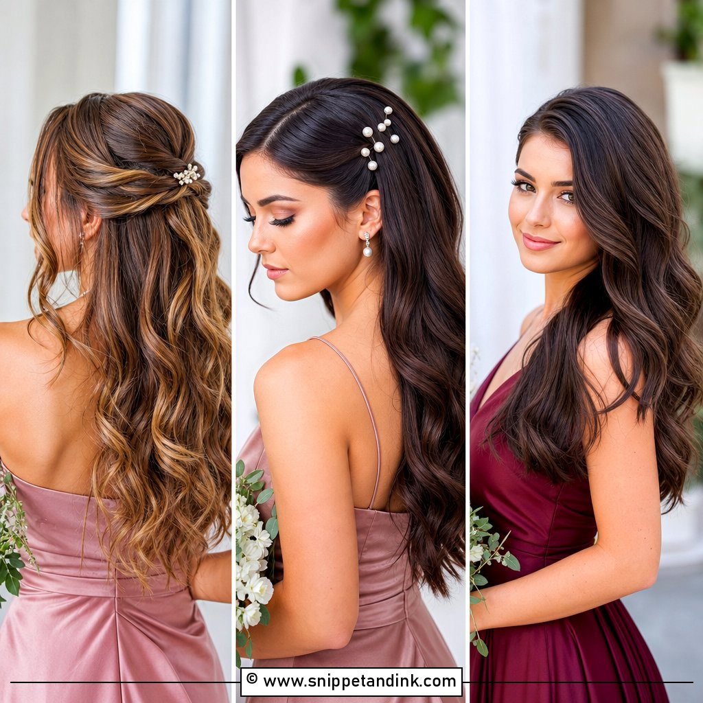 20 Wedding Hairstyles for Bridesmaids Down Soft Romantic Looks