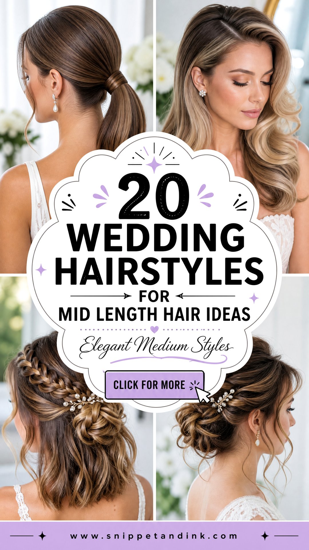 20 Wedding Hairstyles for Mid Length Hair Elegant Ideas - 20 Wedding Hairstyles for Mid Length Hair: Elegant Ideas