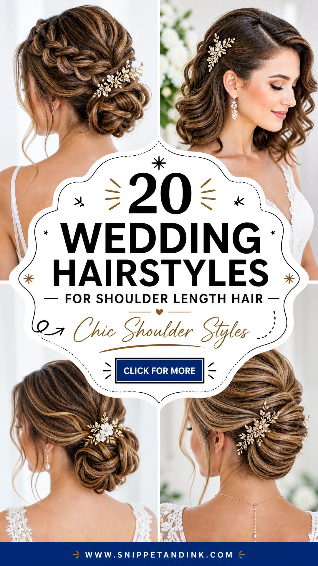 20 Wedding Hairstyles for Shoulder Length Hair Chic Ideas - 20 Wedding Hairstyles for Shoulder Length Hair: Chic Ideas