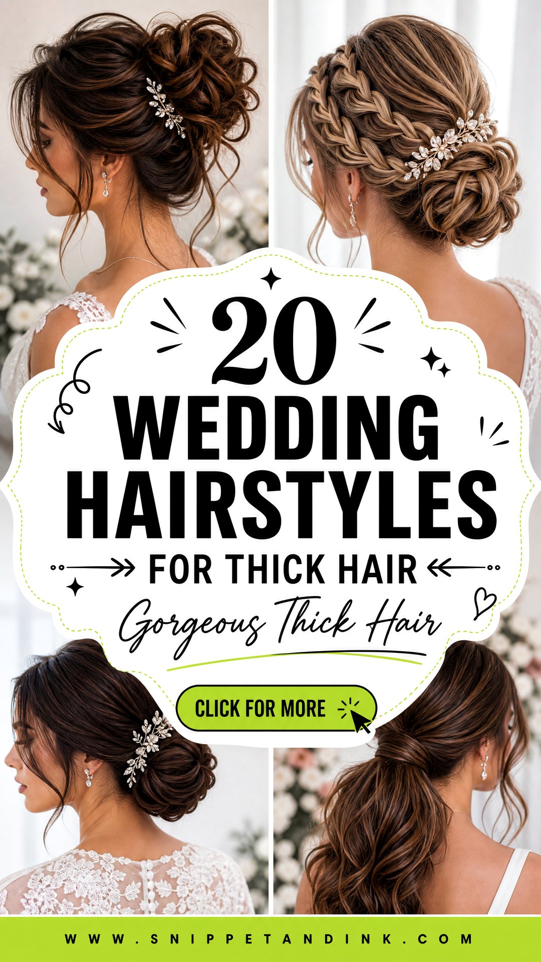 20 Wedding Hairstyles for Thick Hair Gorgeous Bridal Ideas - 20 Wedding Hairstyles for Thick Hair: Gorgeous Bridal Ideas