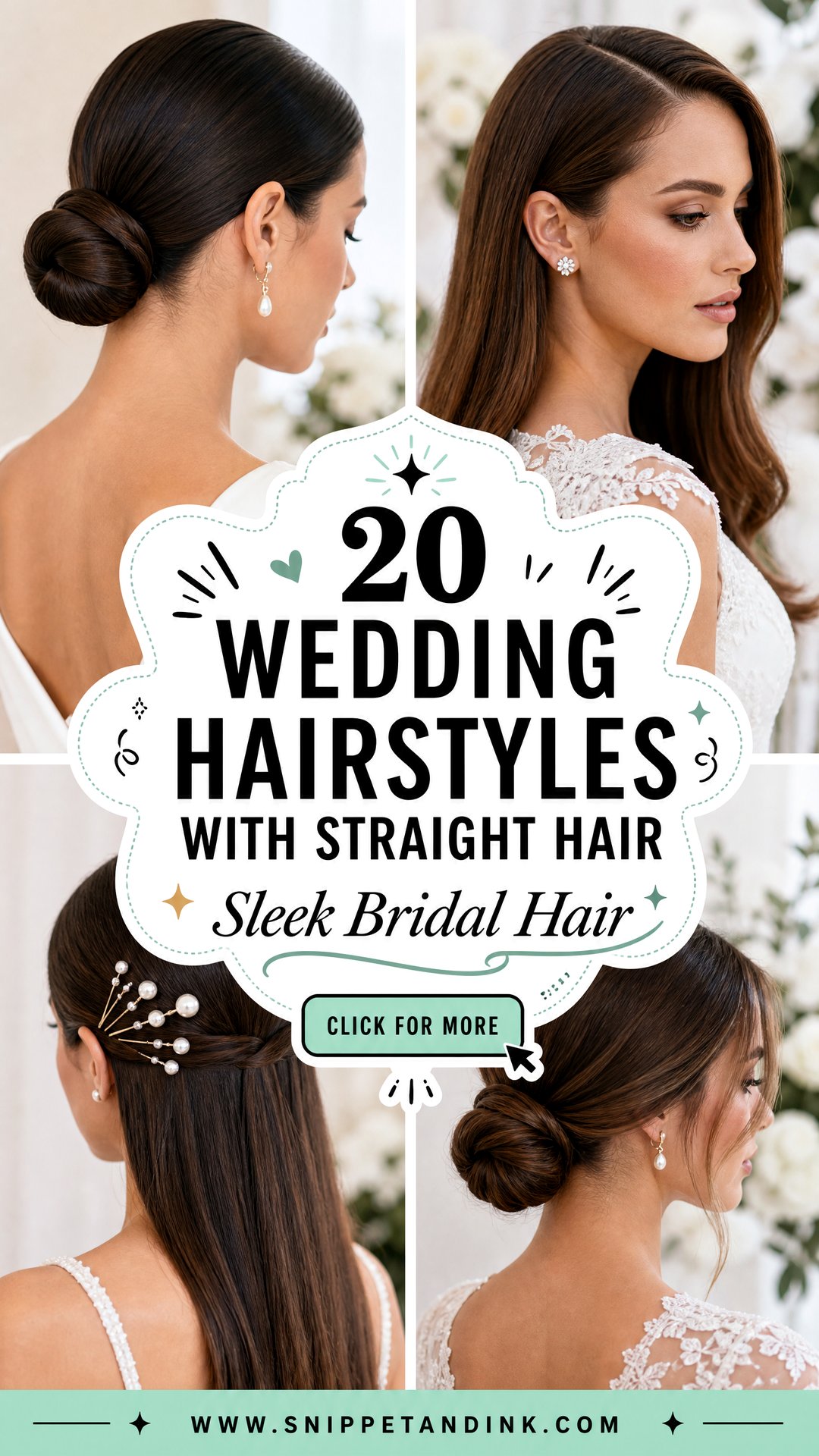 20 Wedding Hairstyles with Straight Hair for Sleek Brides - 20 Wedding Hairstyles with Straight Hair for Sleek Brides