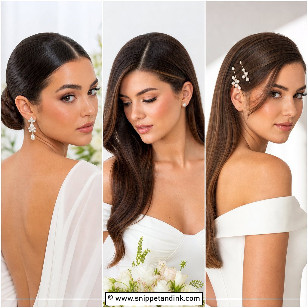 20 Wedding Hairstyles with Straight Hair for Sleek Brides