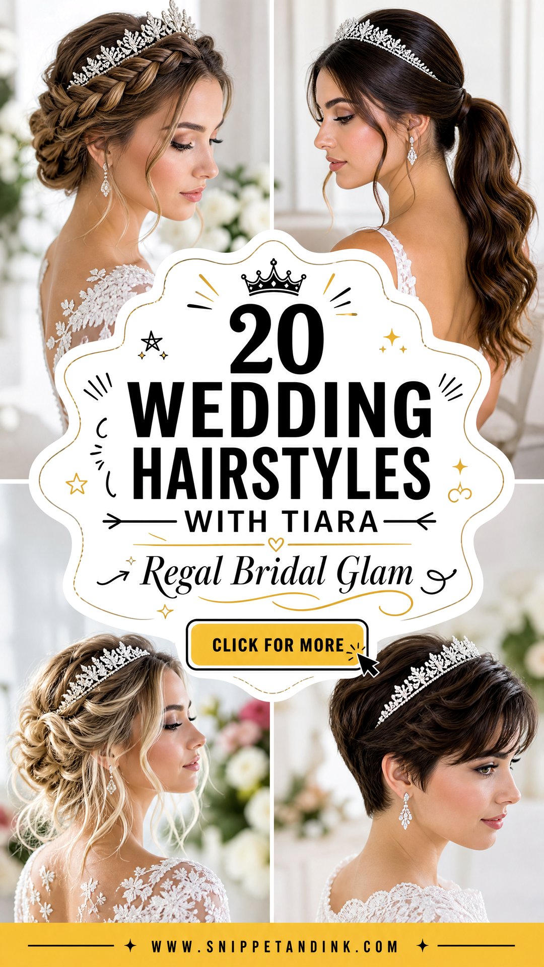 20 Wedding Hairstyles with Tiara for Regal Bridal Glam - 20 Wedding Hairstyles with Tiara for Regal Bridal Glam