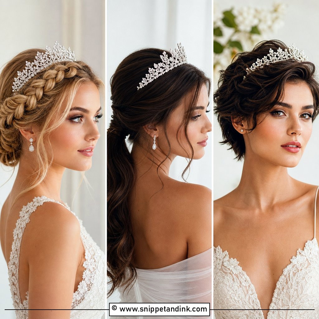 20 Wedding Hairstyles with Tiara for Regal Bridal Glam