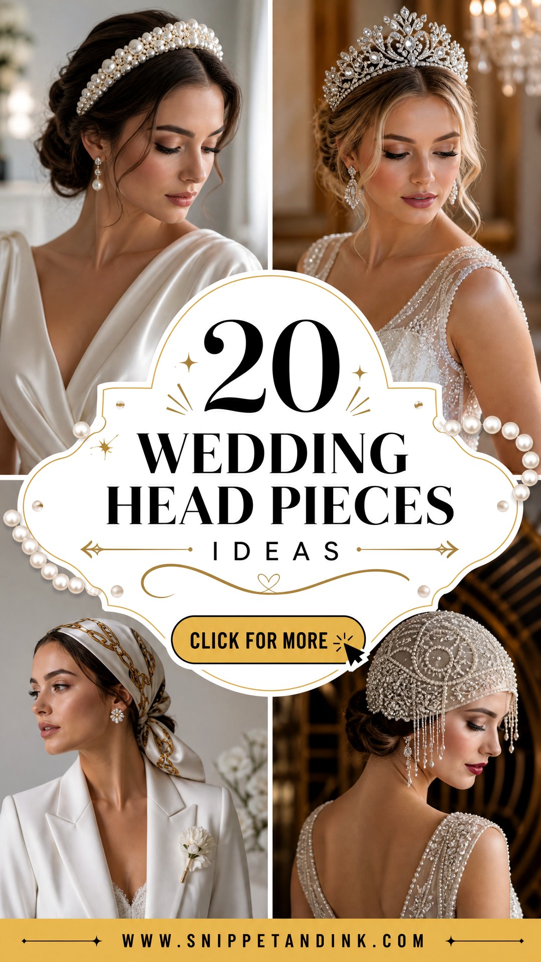 20 Wedding Head Pieces Ideas for a Stunning Bridal Look - 20 Wedding Head Pieces Ideas for a Stunning Bridal Look