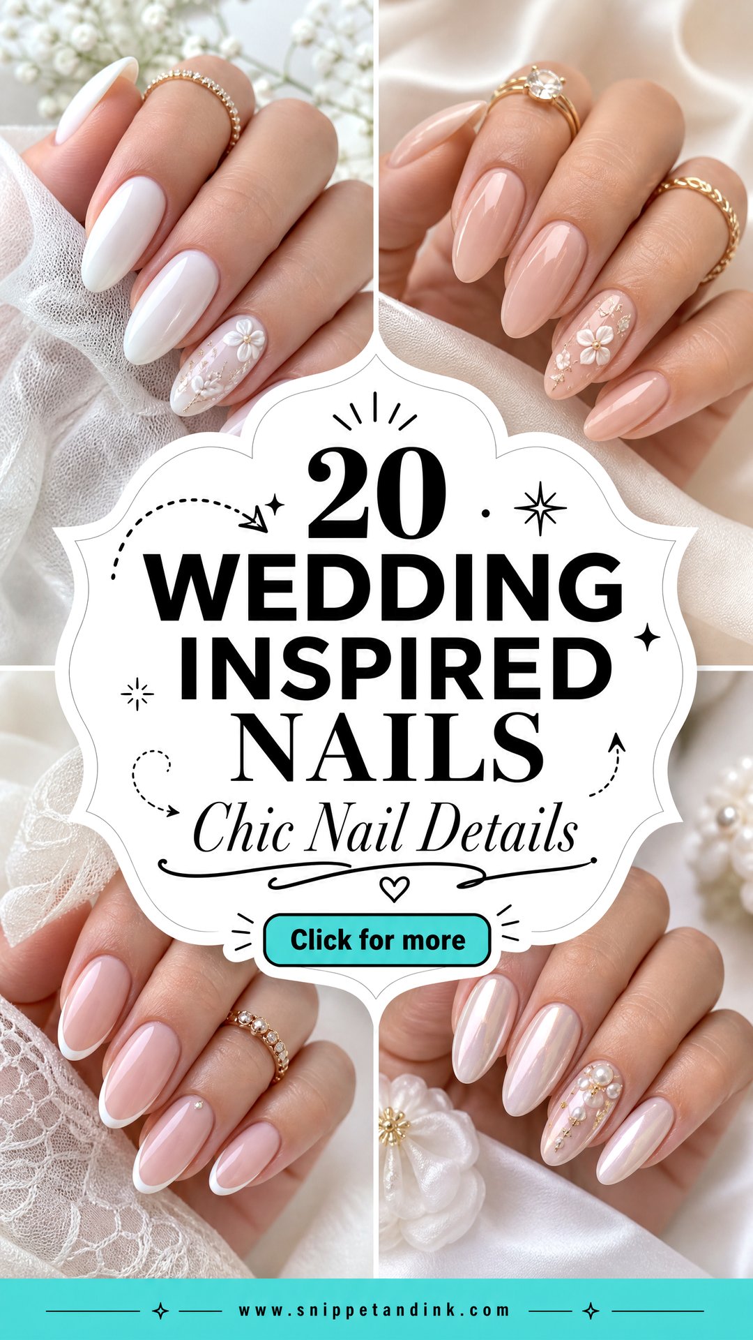 20 Wedding Inspired Nails for Brides Who Love Chic Details - 20 Wedding Inspired Nails for Brides Who Love Chic Details