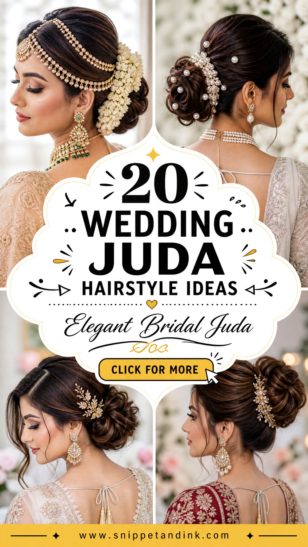20 Wedding Juda Hairstyle Ideas for Elegant Bridal Looks - 20 Wedding Juda Hairstyle Ideas for Elegant Bridal Looks