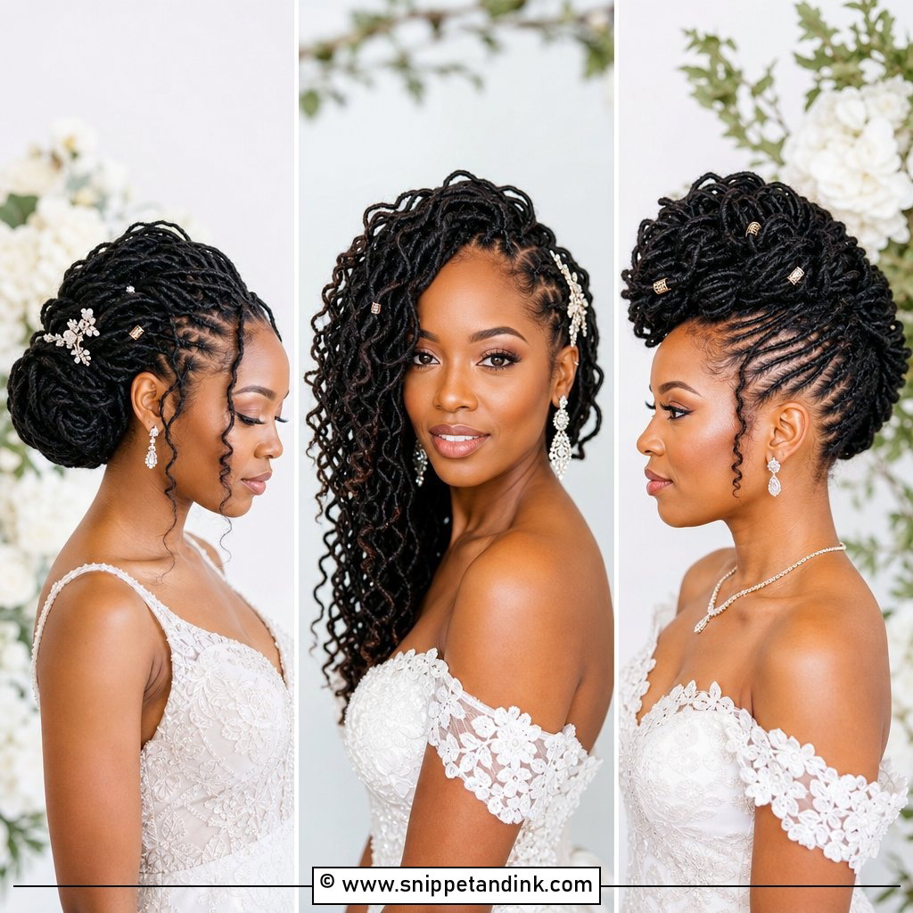 20 Wedding Loc Styles for Women Elegant Bridal Looks