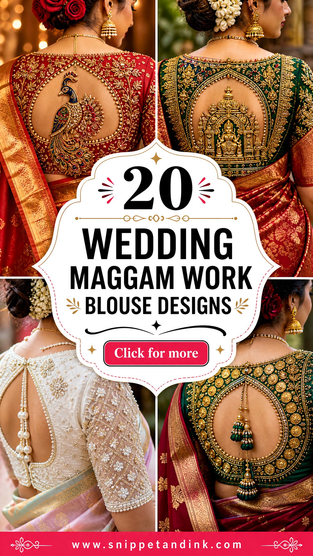 20 Wedding Maggam Work Blouse Designs Elegant Bridal Inspiration - 20 Wedding Maggam Work Blouse Designs: Elegant Bridal Inspiration