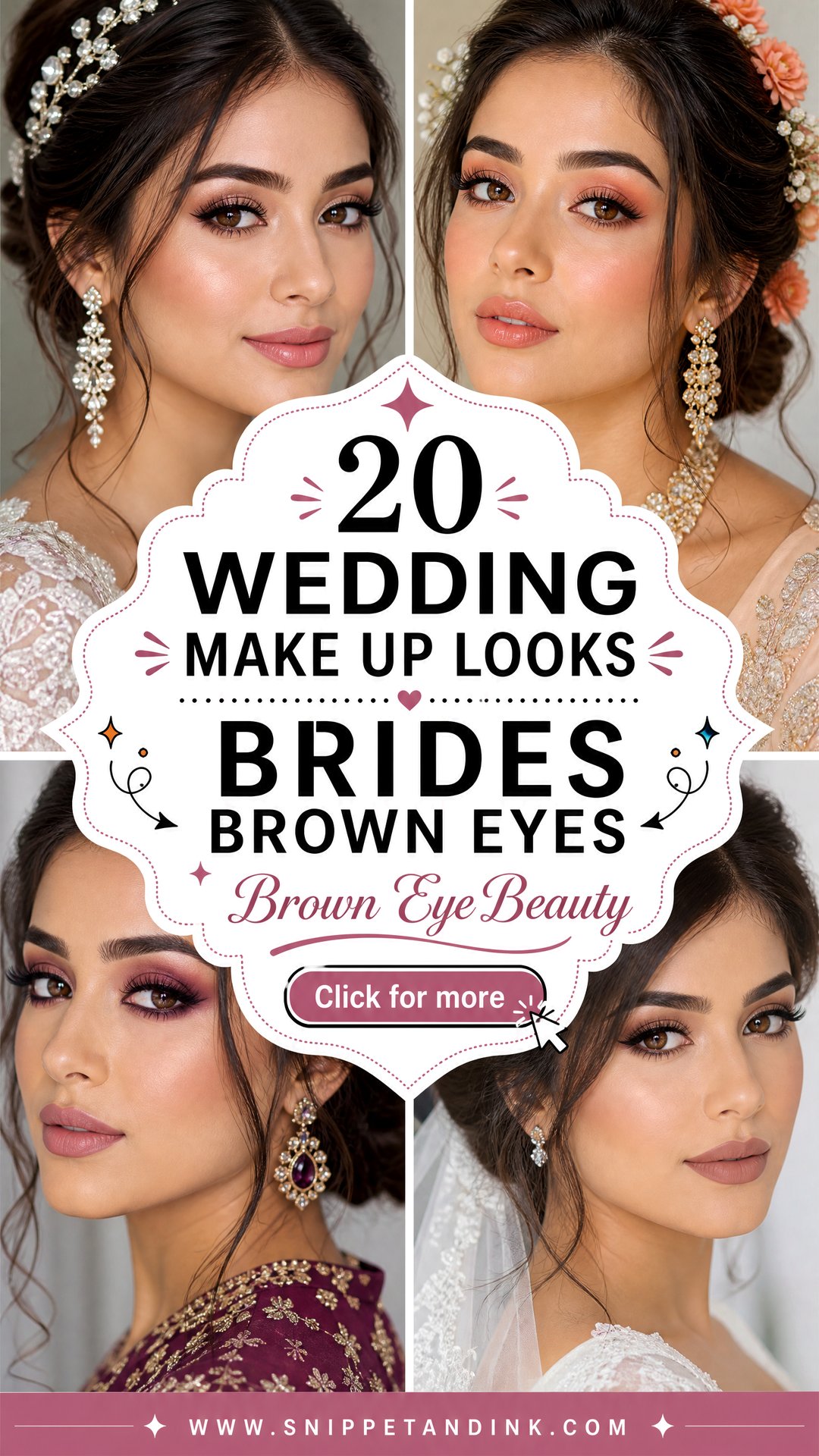 20 Wedding Make Up Looks Brides Brown Eyes Will Love This Season - 20 Wedding Make Up Looks Brides Brown Eyes Will Love This Season