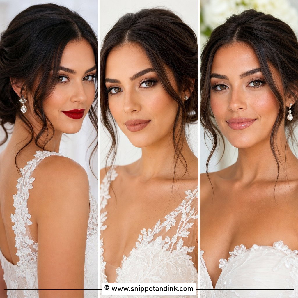 20 Wedding Makeup Dark Hair Ideas for Romantic Bridal Glow