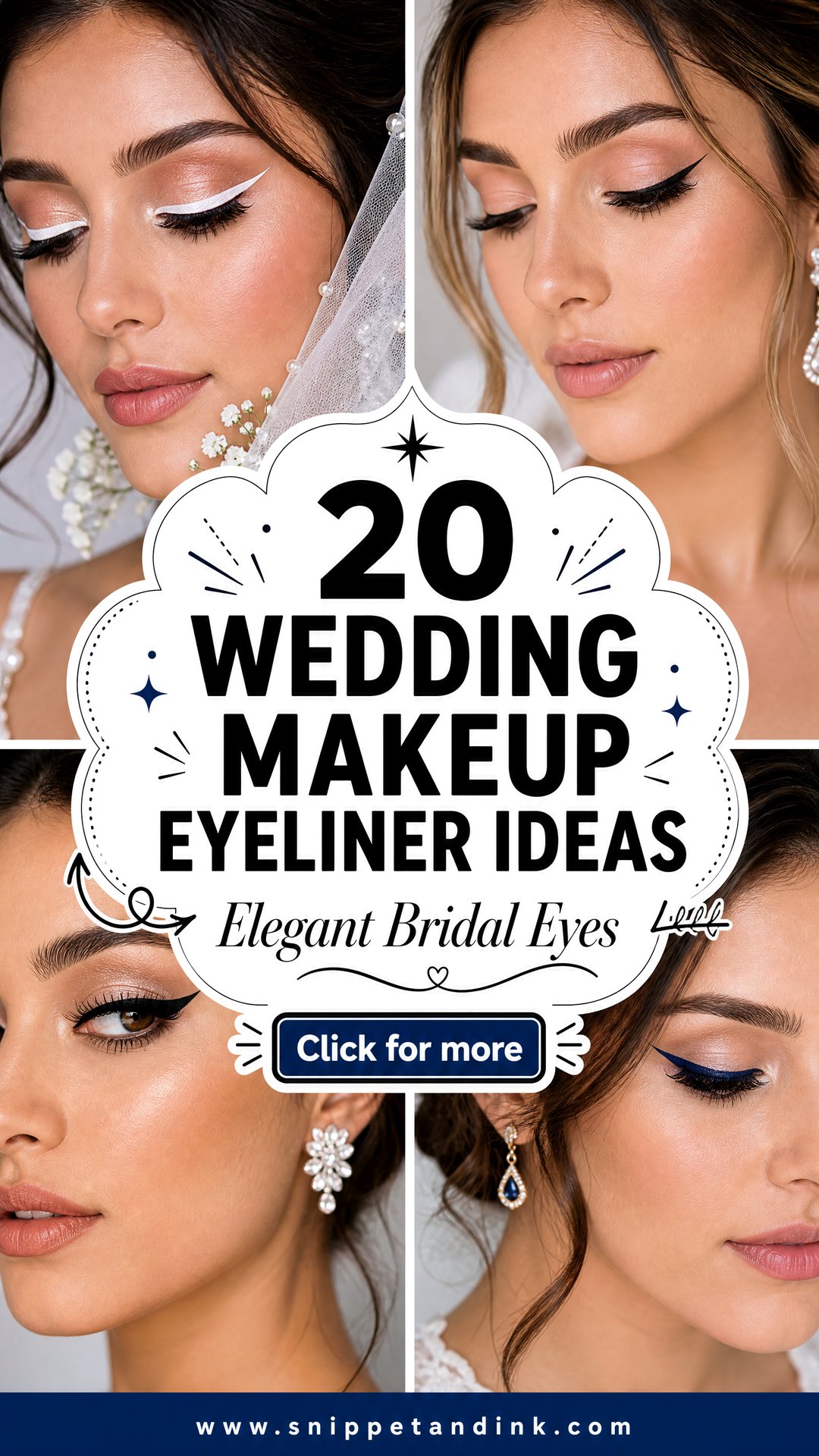 20 Wedding Makeup Eyeliner Ideas for Elegant Bridal Eyes - 20 Wedding Makeup Eyeliner Ideas for Elegant Bridal Eyes