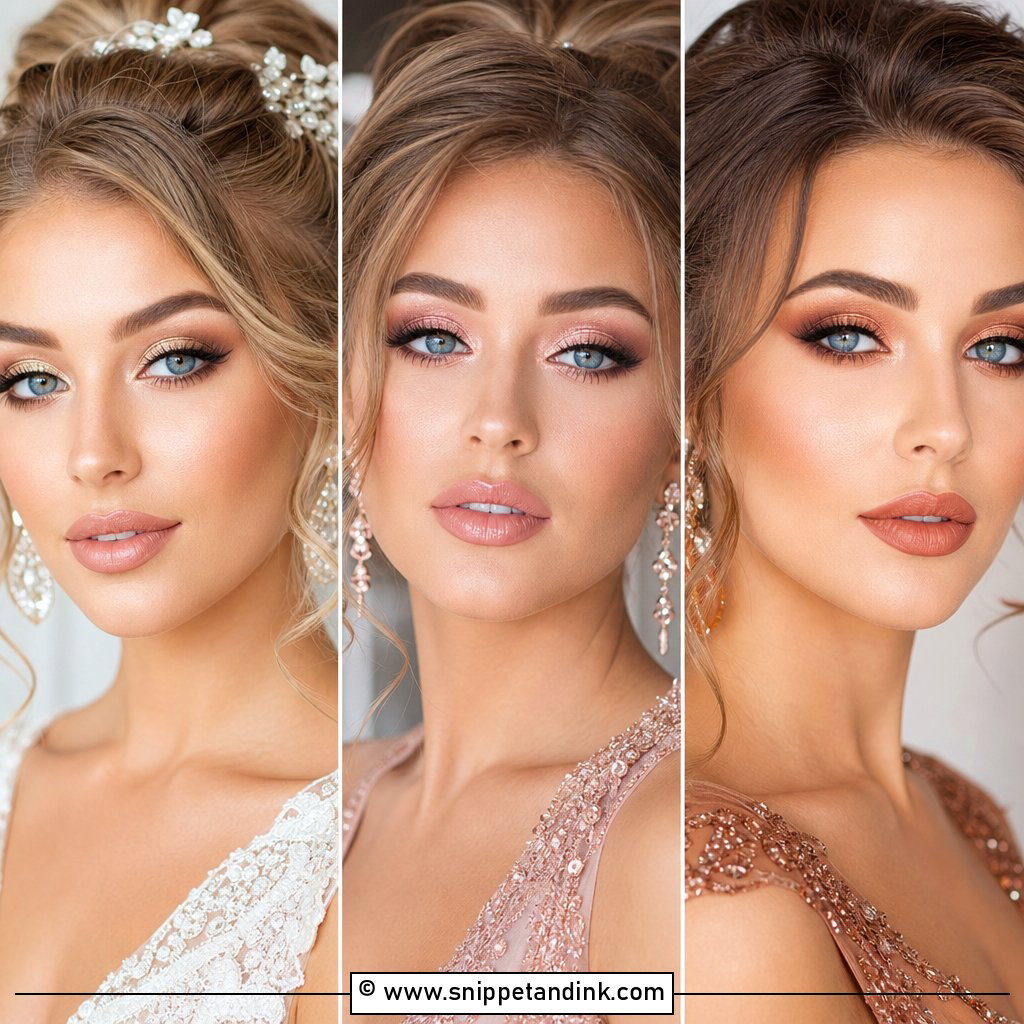 20 Wedding Makeup Ideas for Blue Eyes Soft Glam Looks