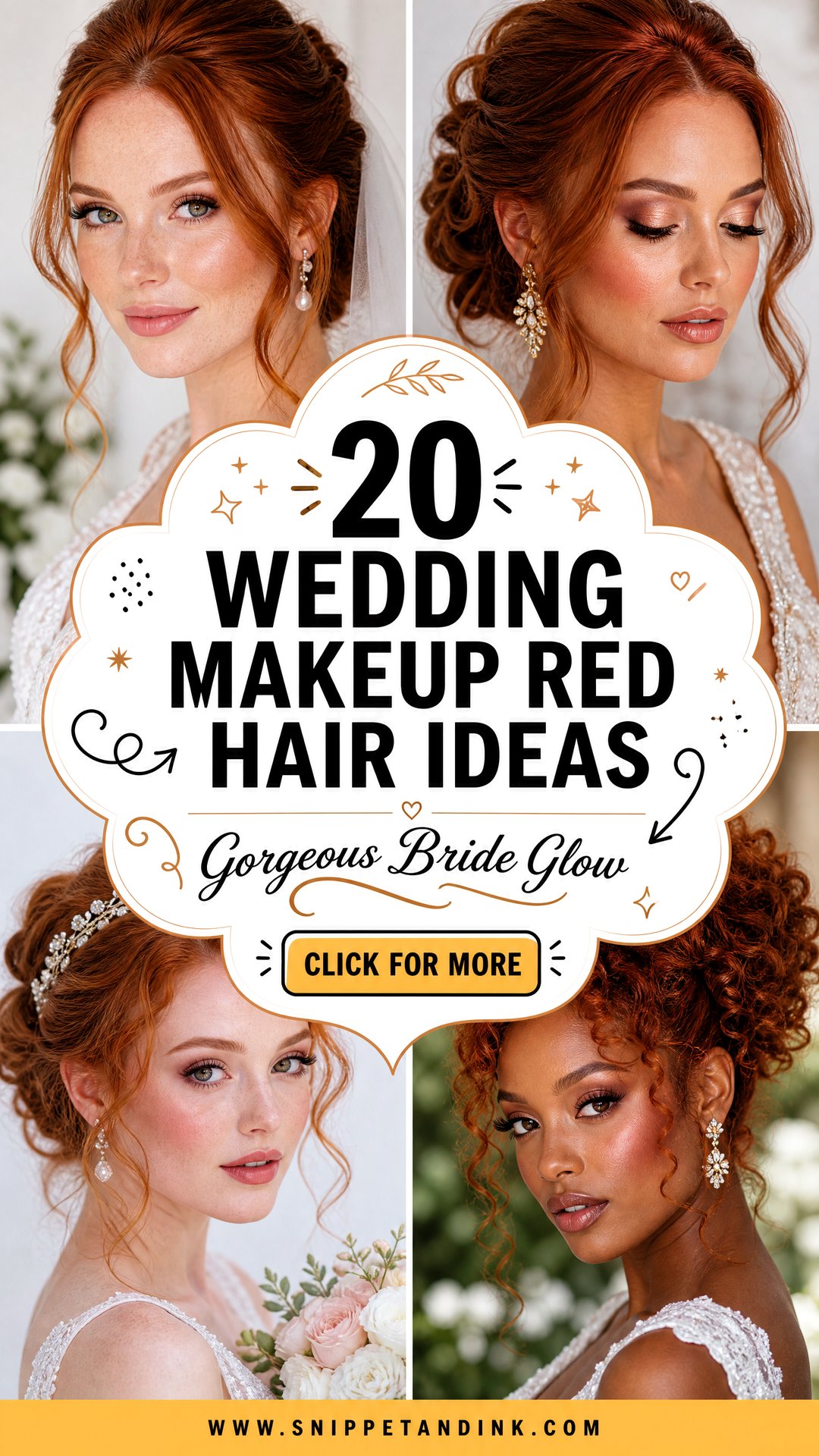 20 Wedding Makeup Red Hair Ideas for Gorgeous Brides - 20 Wedding Makeup Red Hair Ideas for Gorgeous Brides