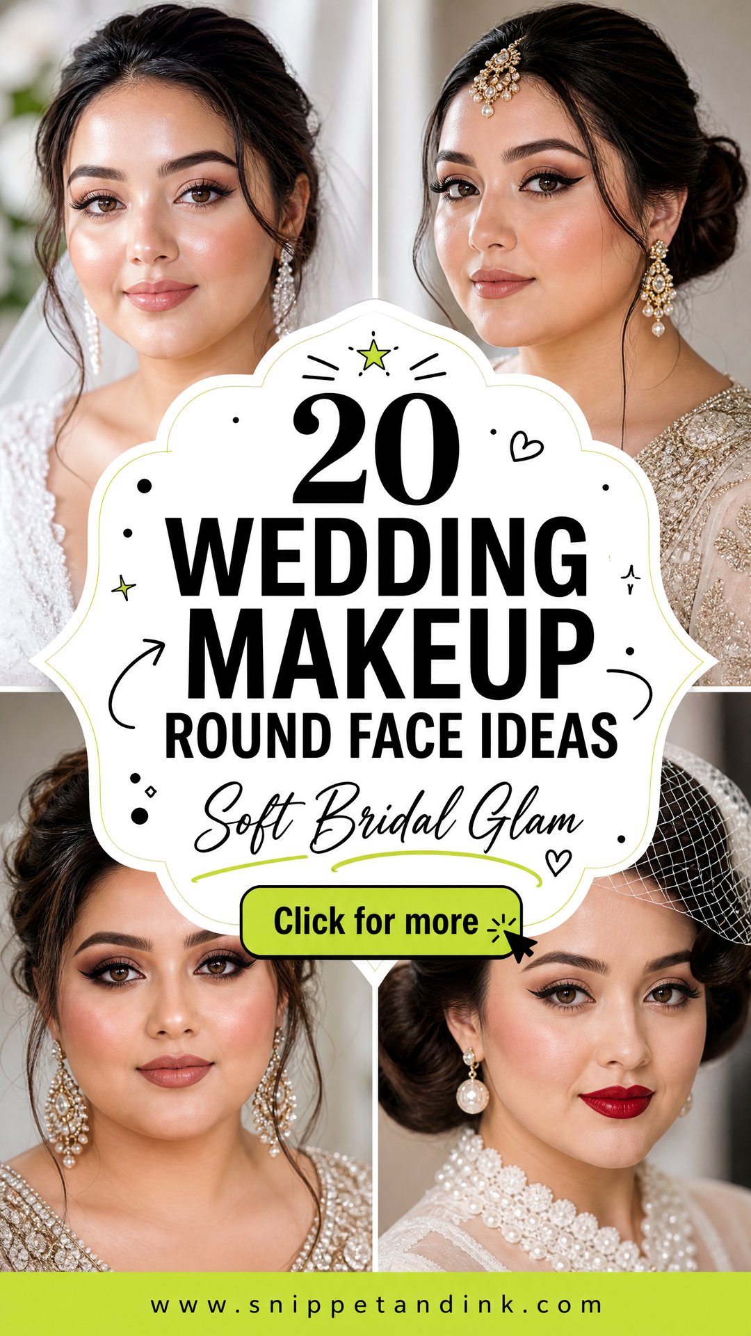 20 Wedding Makeup Round Face Ideas for Soft Bridal Glam - 20 Wedding Makeup Round Face Ideas for Soft Bridal Glam