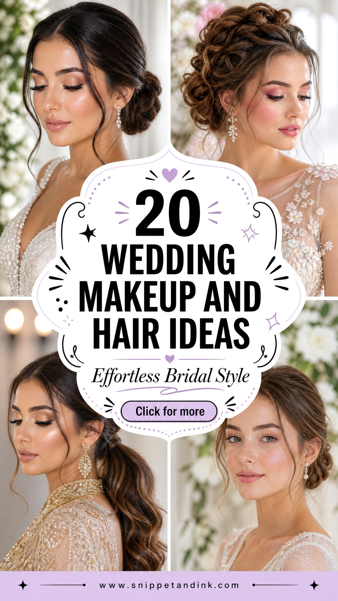 20 Wedding Makeup and Hair Ideas for Effortless Bridal Style - 20 Wedding Makeup and Hair Ideas for Effortless Bridal Style