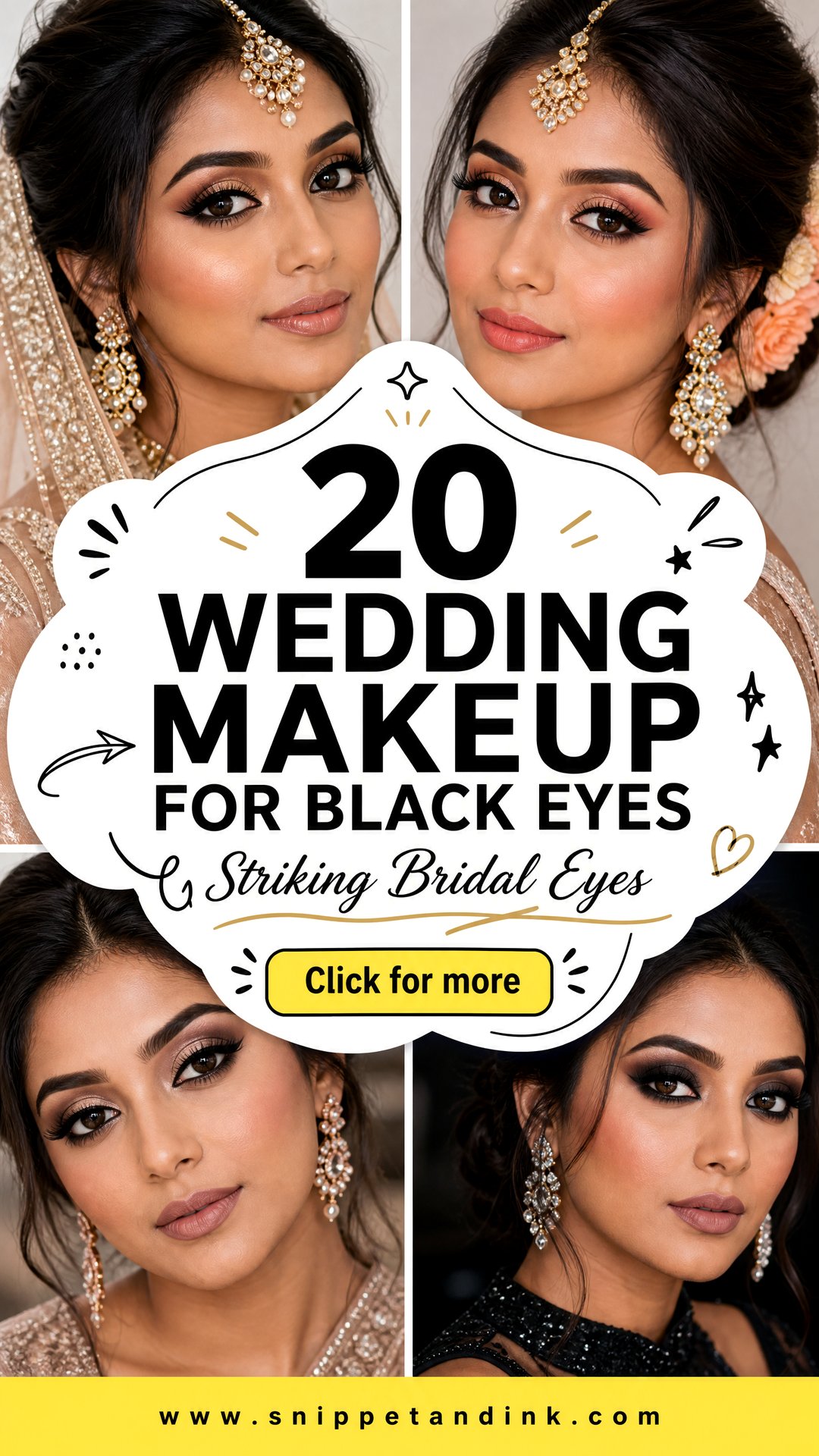 20 Wedding Makeup for Black Eyes Striking Bridal Ideas - 20 Wedding Makeup for Black Eyes: Striking Bridal Ideas