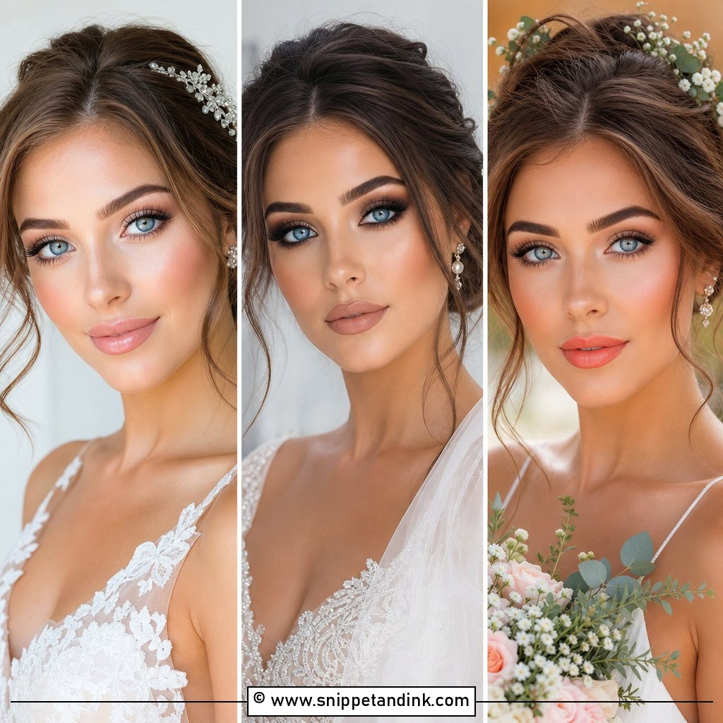 20 Wedding Makeup for Blue Eyes and Brown Hair Chic Looks