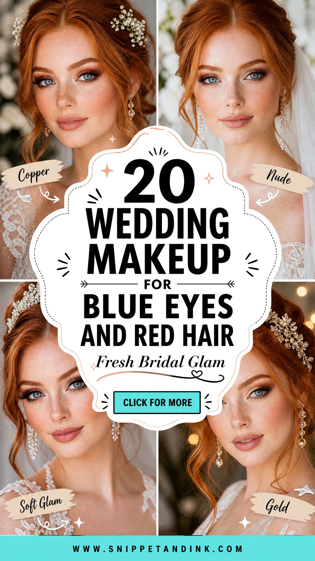 20 Wedding Makeup for Blue Eyes and Red Hair Fresh Glam - 20 Wedding Makeup for Blue Eyes and Red Hair: Fresh Glam