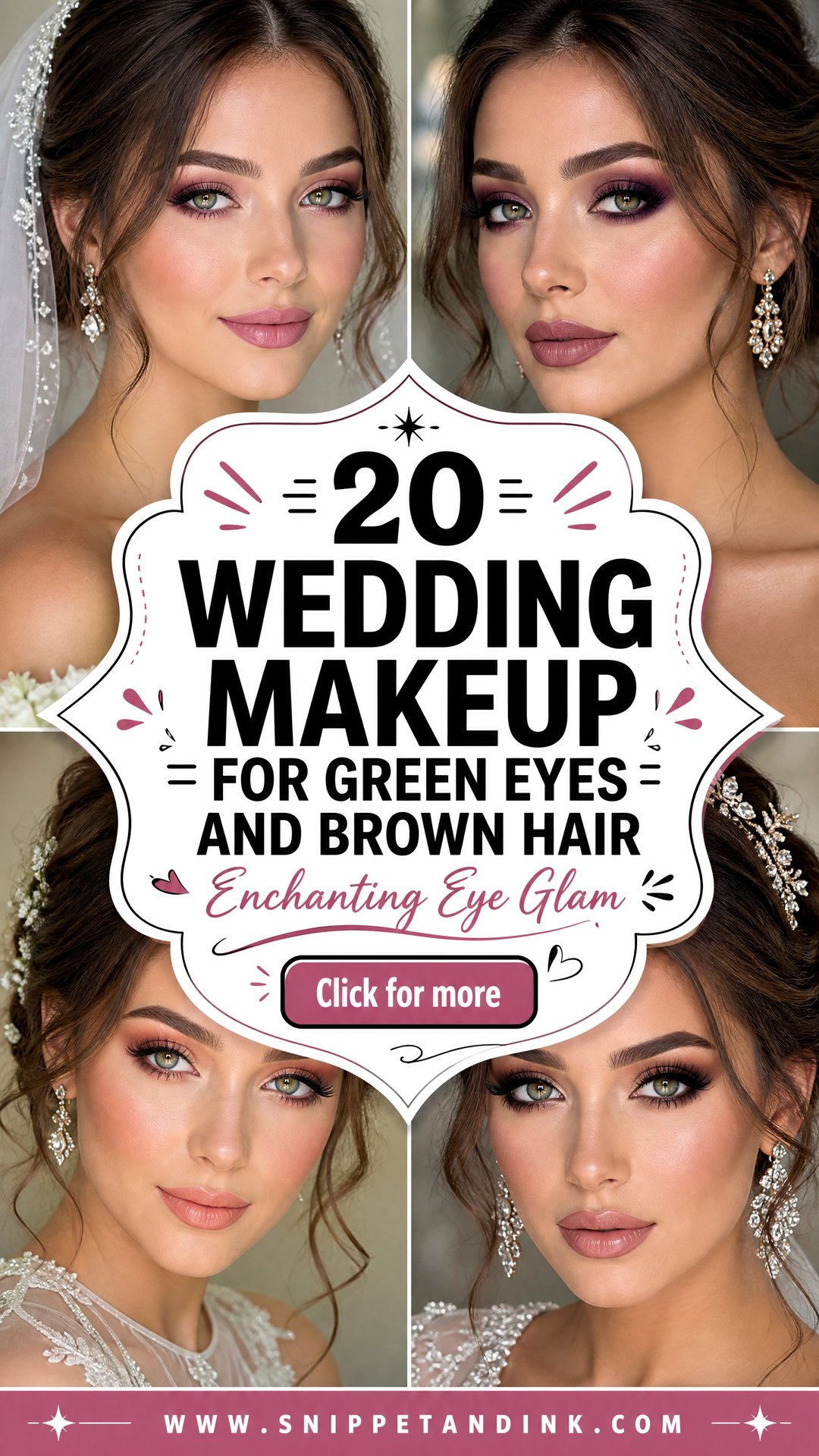 20 Wedding Makeup for Green Eyes and Brown Hair Looks - 20 Wedding Makeup for Green Eyes and Brown Hair Looks