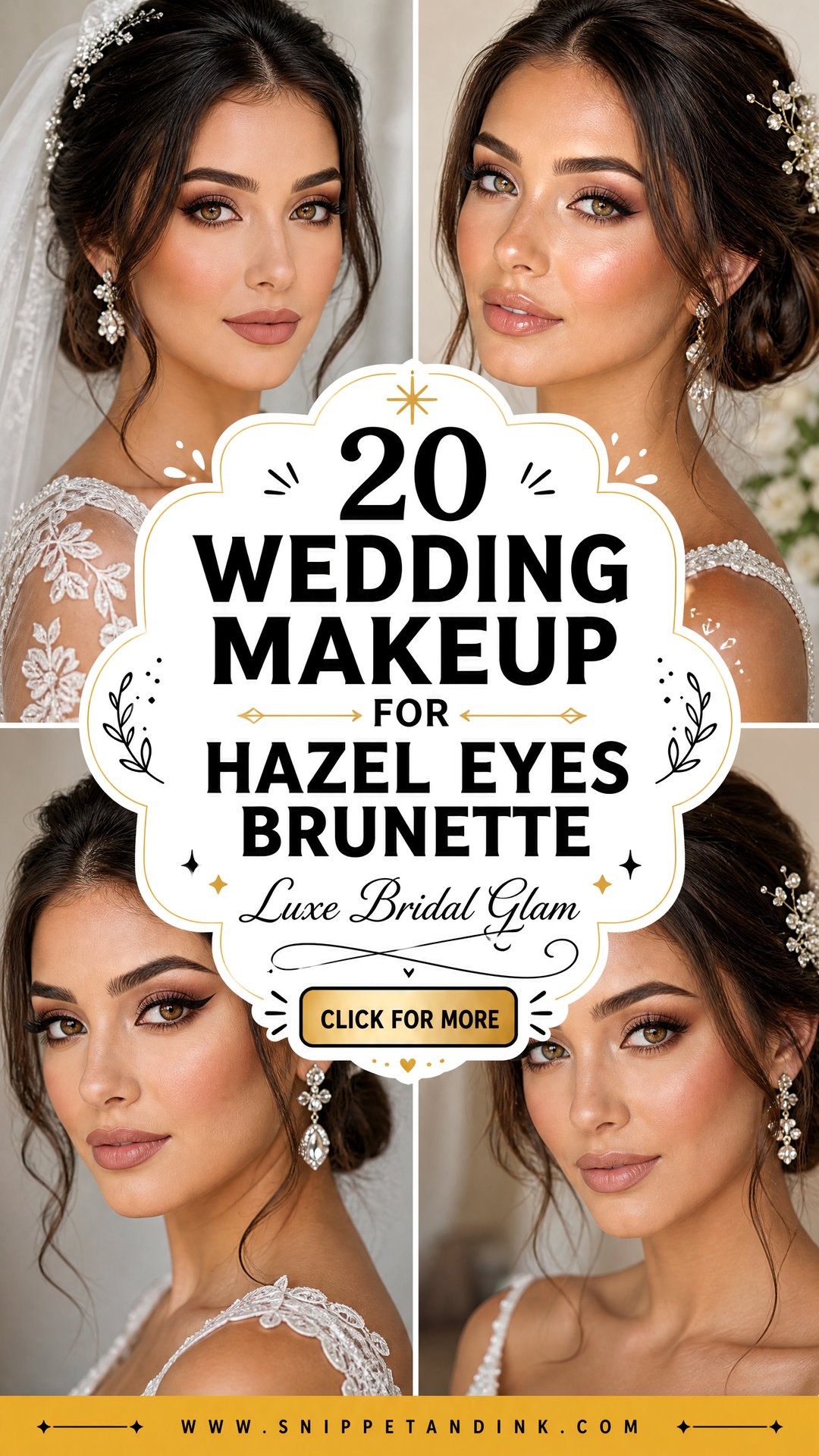 20 Wedding Makeup for Hazel Eyes Brunette Luxe Bridal Glam - 20 Wedding Makeup for Hazel Eyes Brunette: Luxe Bridal Glam
