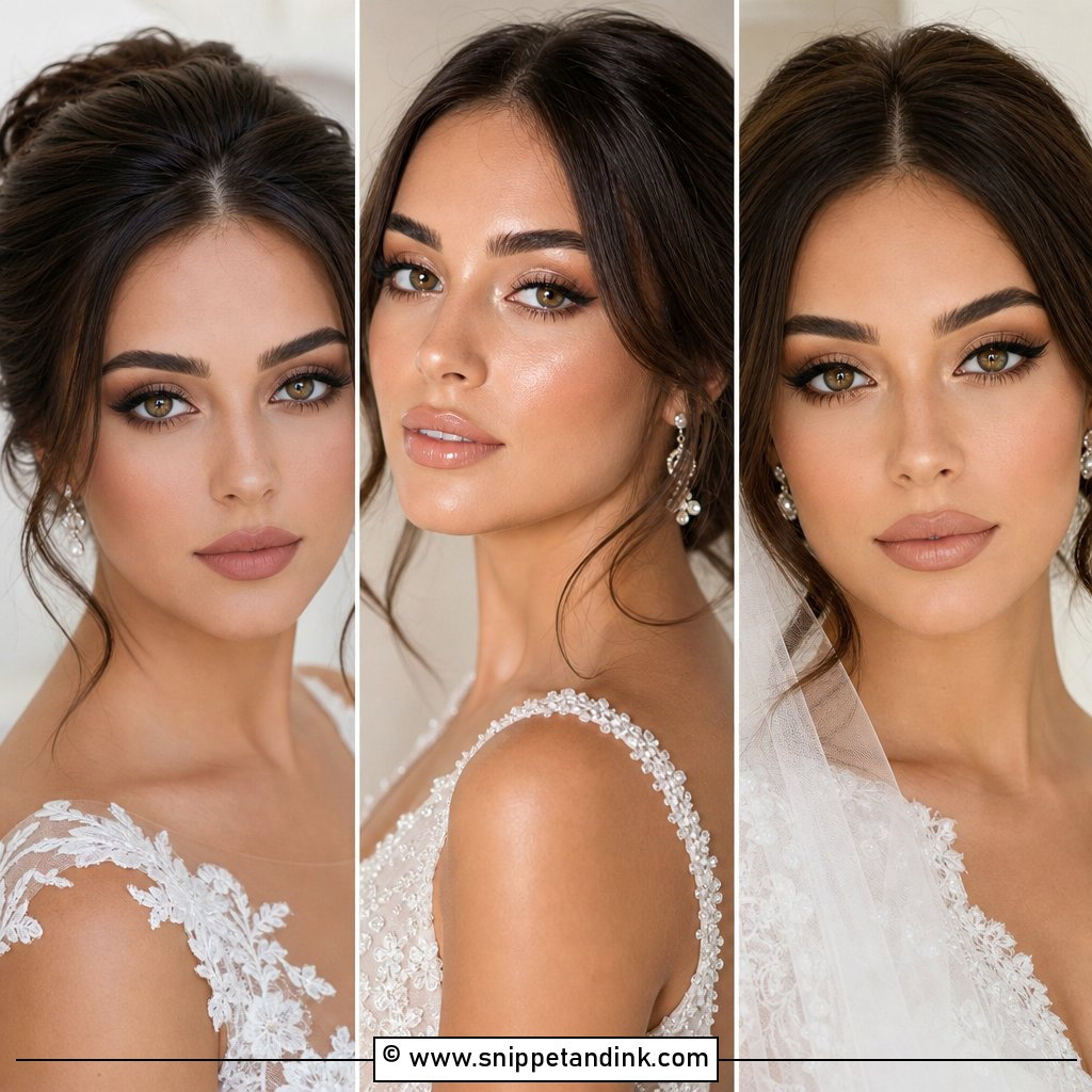 20 Wedding Makeup for Hazel Eyes Brunette Luxe Bridal Glam