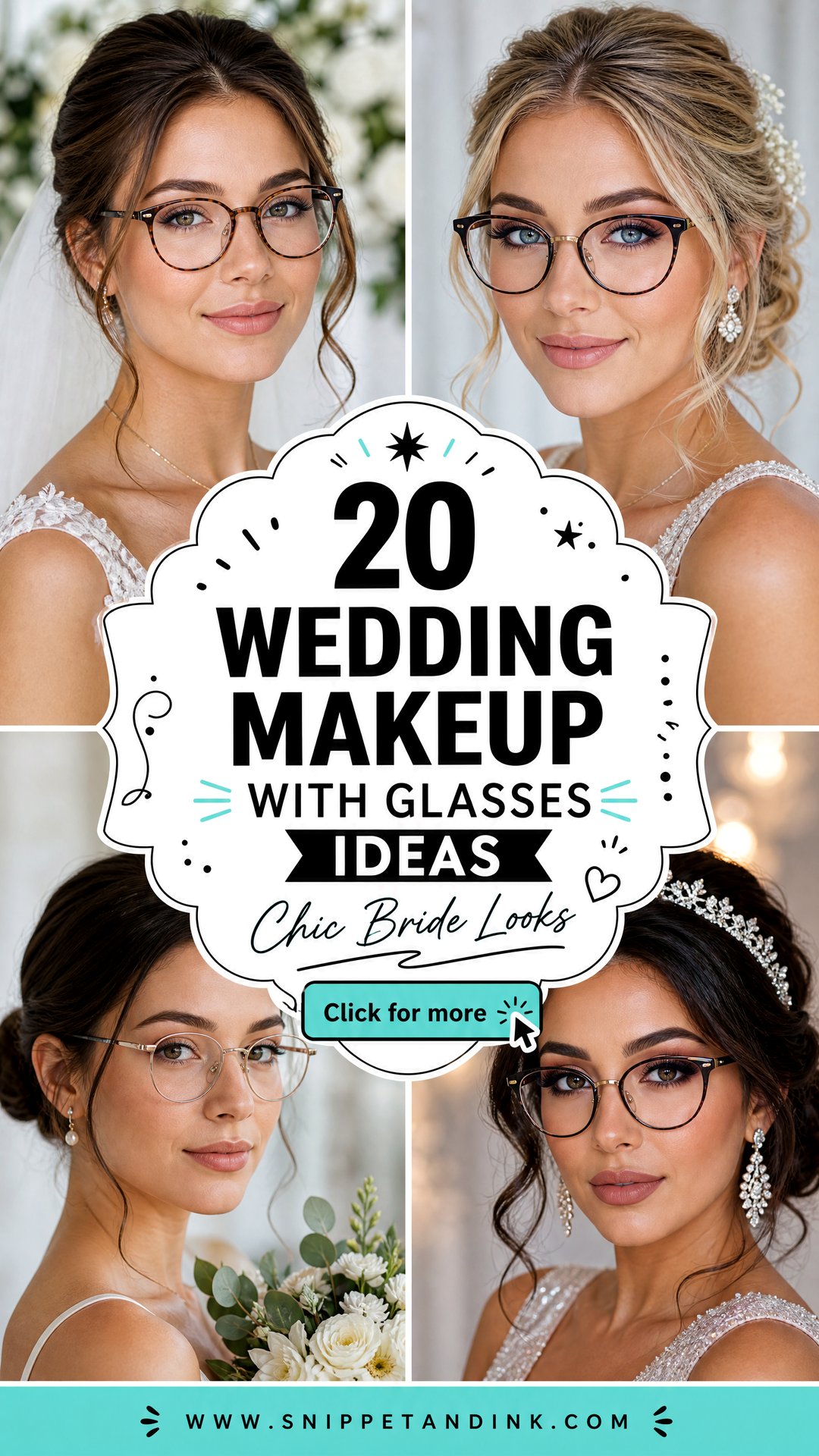 20 Wedding Makeup with Glasses Ideas for Chic Brides - 20 Wedding Makeup with Glasses Ideas for Chic Brides