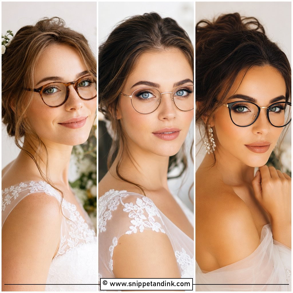 20 Wedding Makeup with Glasses Ideas for Chic Brides