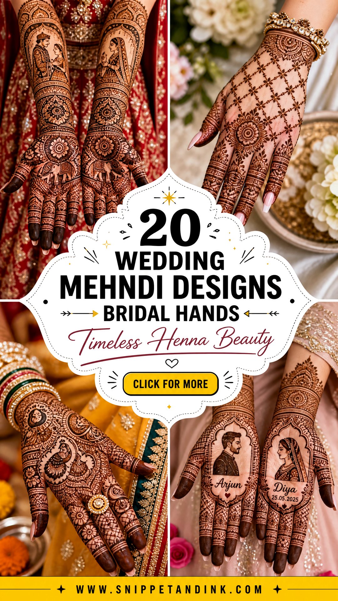 20 Wedding Mehndi Designs Bridal Hands for Timeless Beauty - 20 Wedding Mehndi Designs Bridal Hands for Timeless Beauty