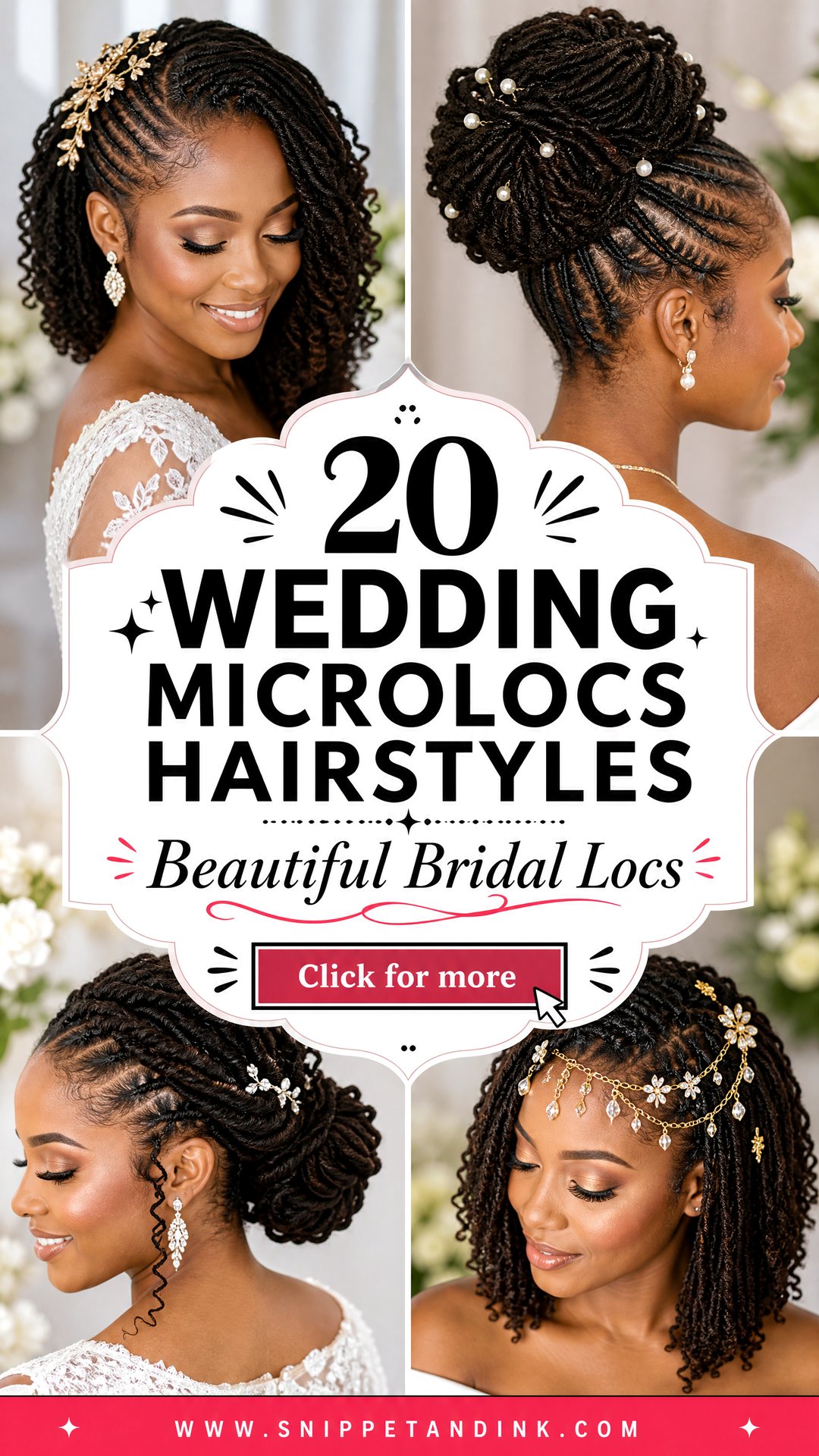 20 Wedding Microlocs Hairstyles for Beautiful Brides - 20 Wedding Microlocs Hairstyles for Beautiful Brides