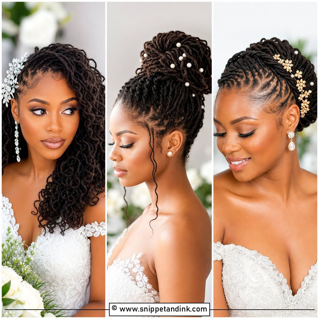 20 Wedding Microlocs Hairstyles for Beautiful Brides