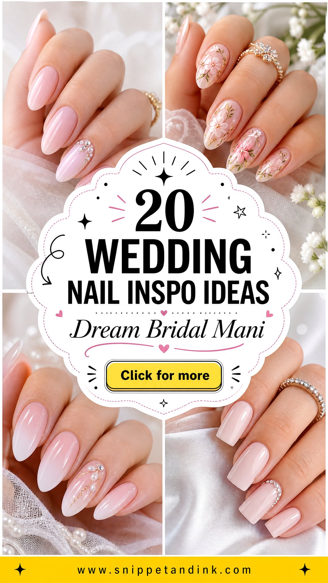 20 Wedding Nail Inspo Ideas for Your Dream Manicure - 20 Wedding Nail Inspo Ideas for Your Dream Manicure