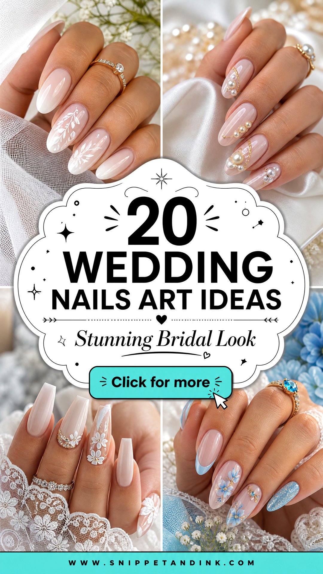 20 Wedding Nails Art Ideas for a Stunning Bridal Look - 20 Wedding Nails Art Ideas for a Stunning Bridal Look