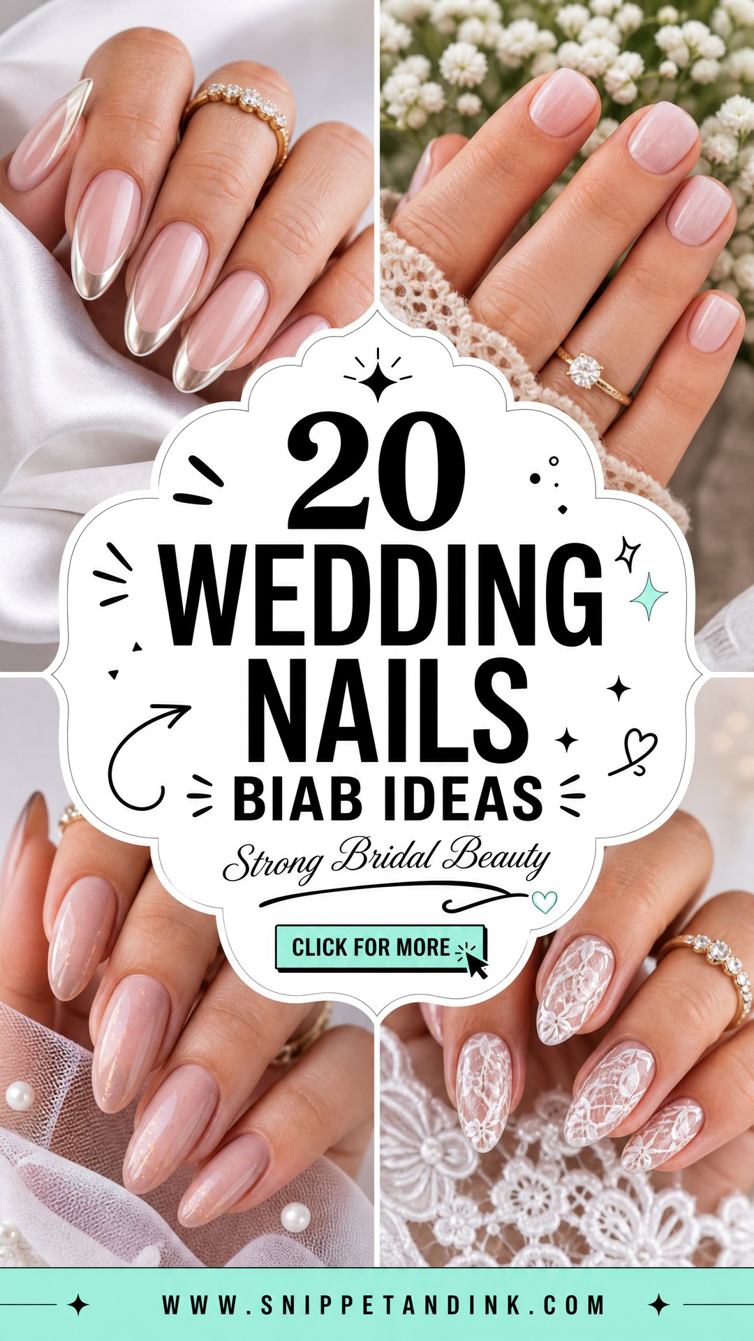20 Wedding Nails BIAB Ideas for Strong Bridal Beauty - 20 Wedding Nails BIAB Ideas for Strong Bridal Beauty