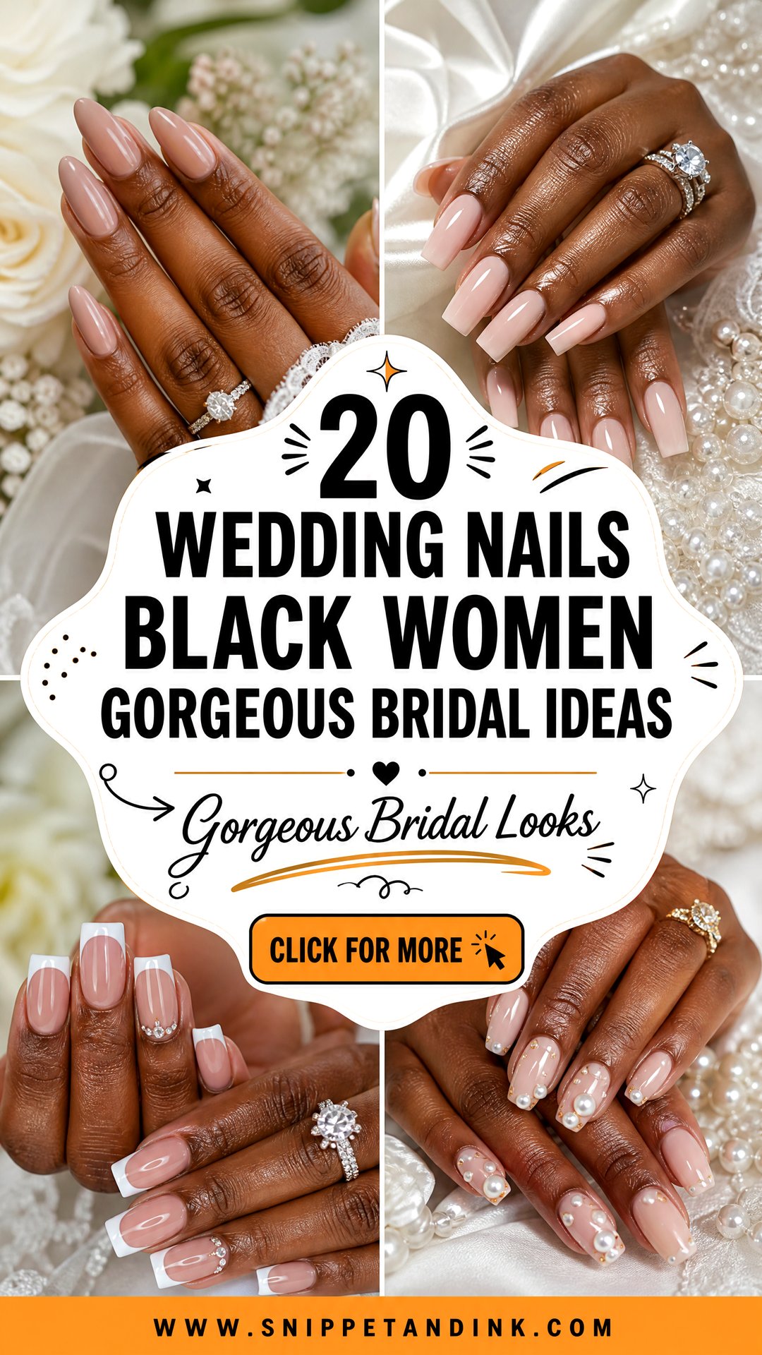 20 Wedding Nails Black Women Gorgeous Bridal Ideas - 20 Wedding Nails Black Women: Gorgeous Bridal Ideas