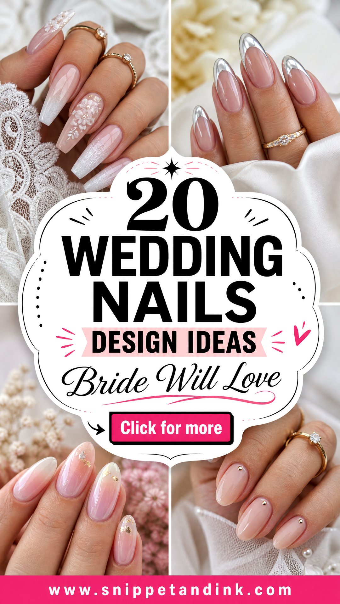 20 Wedding Nails Design the Bride Will Truly Love - 20 Wedding Nails Design the Bride Will Truly Love