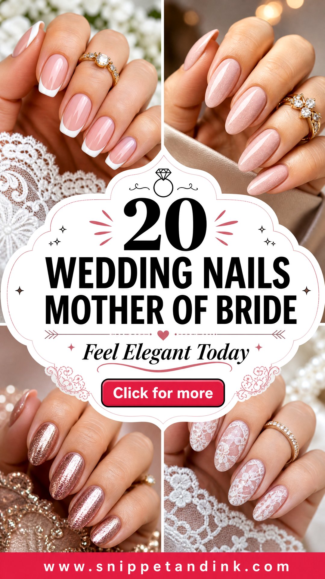 20 Wedding Nails Mother of Bride Looks to Feel Elegant - 20 Wedding Nails Mother of Bride Looks to Feel Elegant